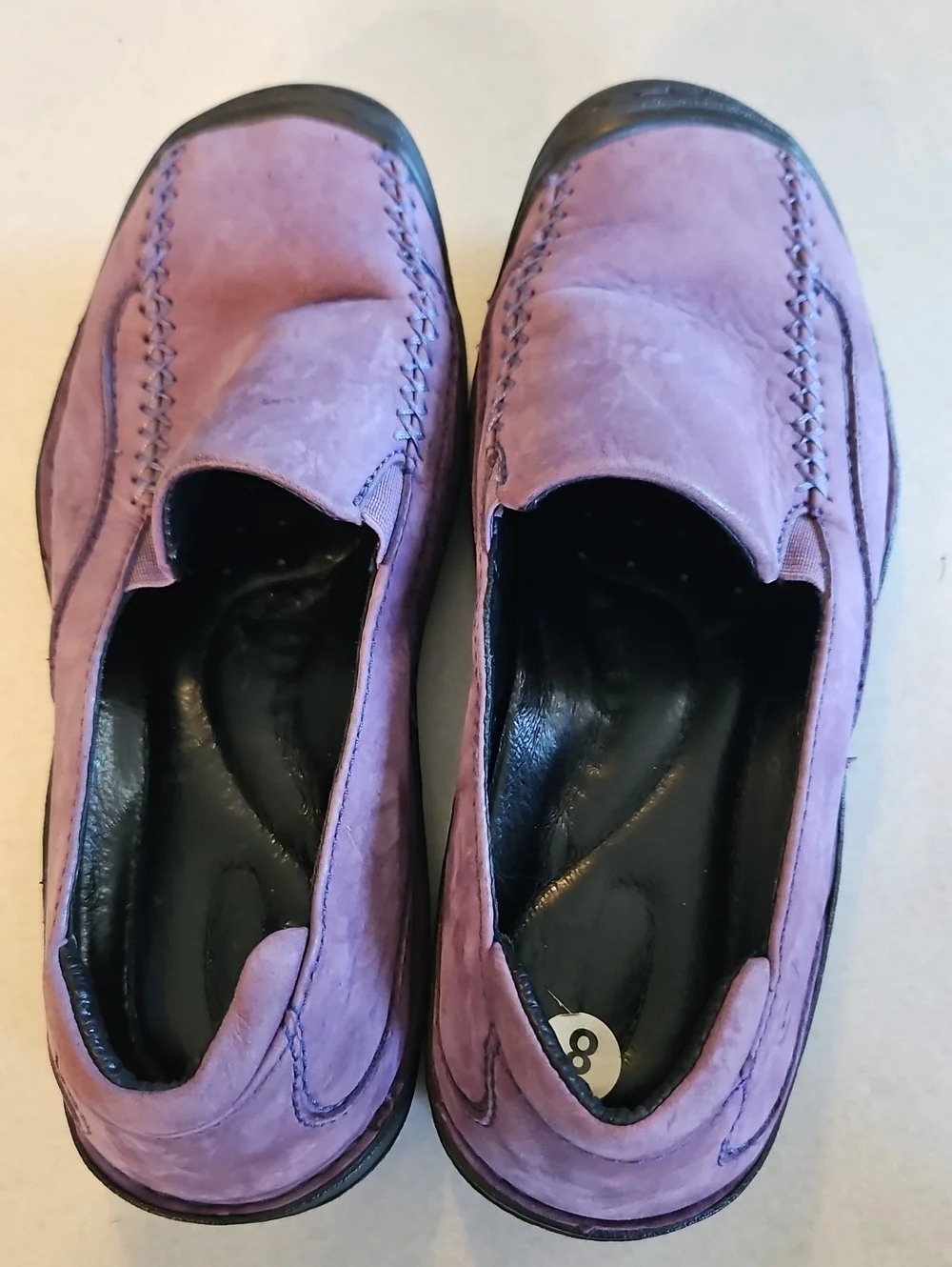 Keen Purple Leather Slip Ons
